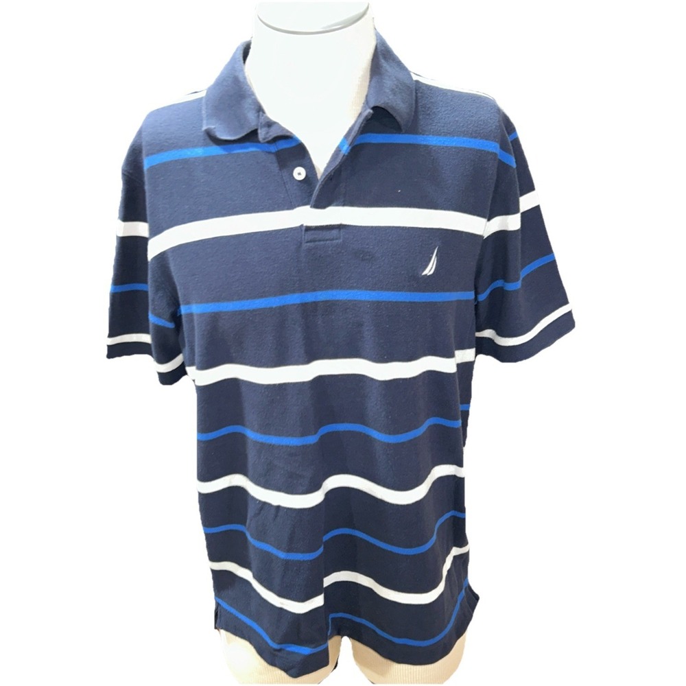 Nautica Deck Polo Shirt Large Mens Shirt Sleeves Classic